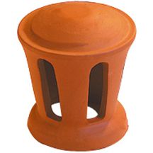 Lanterne petit modèle Phalempin 1003 terre cuite rouge H. 210 mm diamètre 100 mm teinte C1031 EDILIANS