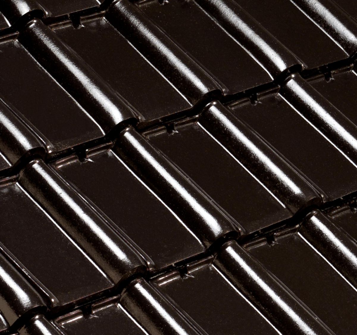 Tuile terre cuite Artoise noir brillant 321x426 mm EDILIANS