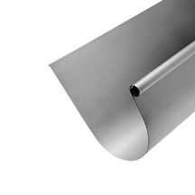Gouttière anglaise zinc naturel 0,80mm x 650 mm long 4m boudin 30 mm sans pince Réf. 11009803