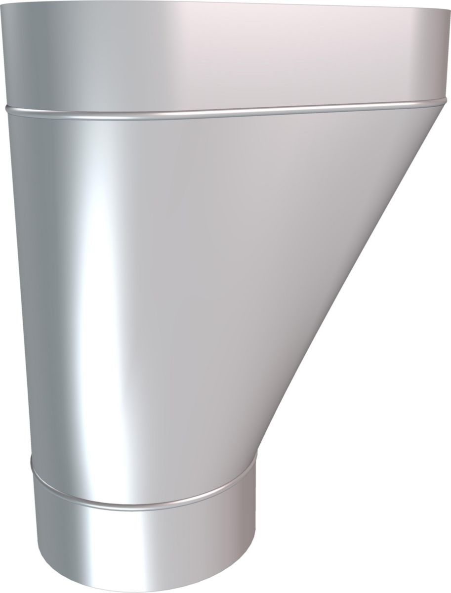 HILD Cuvette de branchement zinc prépatiné diamètre 100mm Asturienne