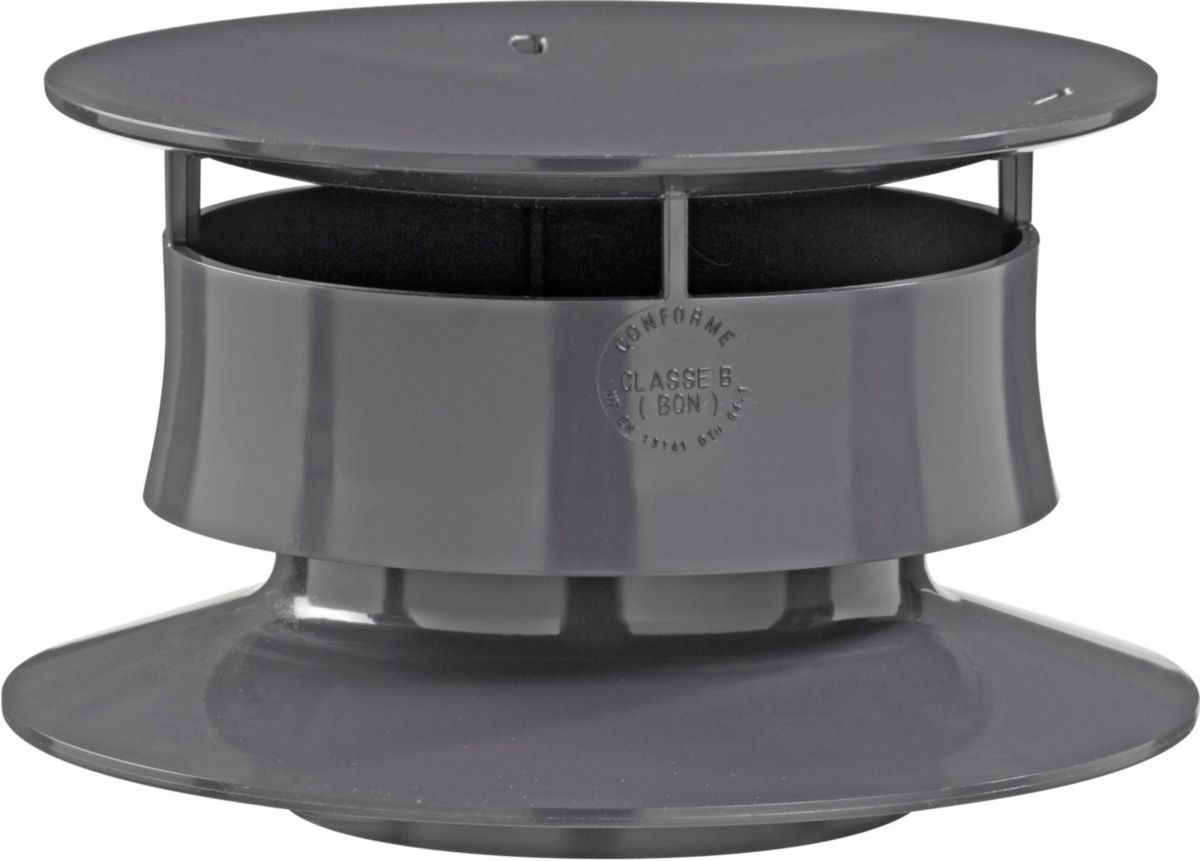 Extracteur Pour Ventilation De Fosse Septique Nicoll NICOLL - Extracteur statique sans collerette d'étanchéité gris EXTAT |  Asturienne