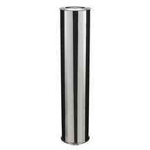 Elément droit INOX-INOX, diamètre 230 mm, Lg: 133 cm, noir profond (RAL 9005) ED 1330 230 I Réf. 31230006/9005