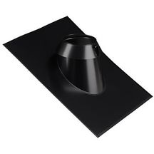 Solin pour toiture ardoise INOX-INOX, pente 30 à 45°, diamètre 180 / 230 mm, noir profond (RAL 9005) SIA 45° 180 230 Réf. 31999051/9005